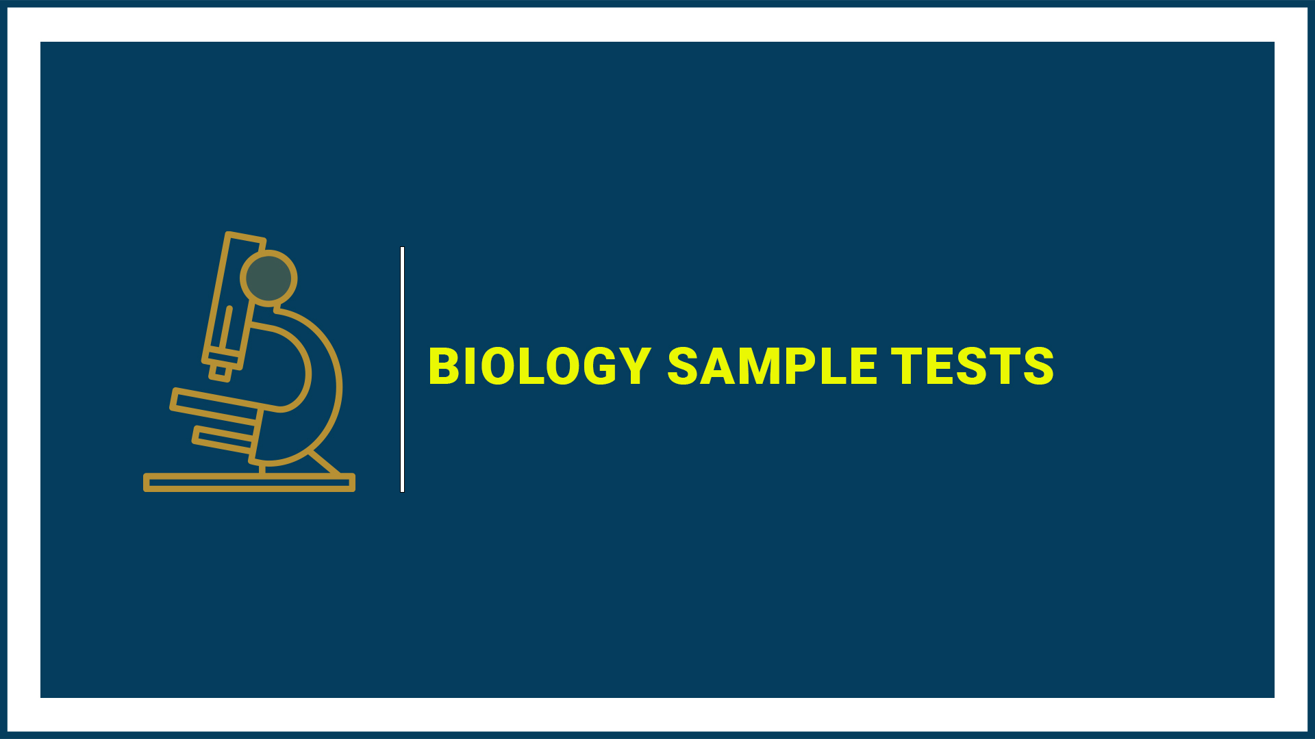 Biology Sample Tests (Grade 12 LS)